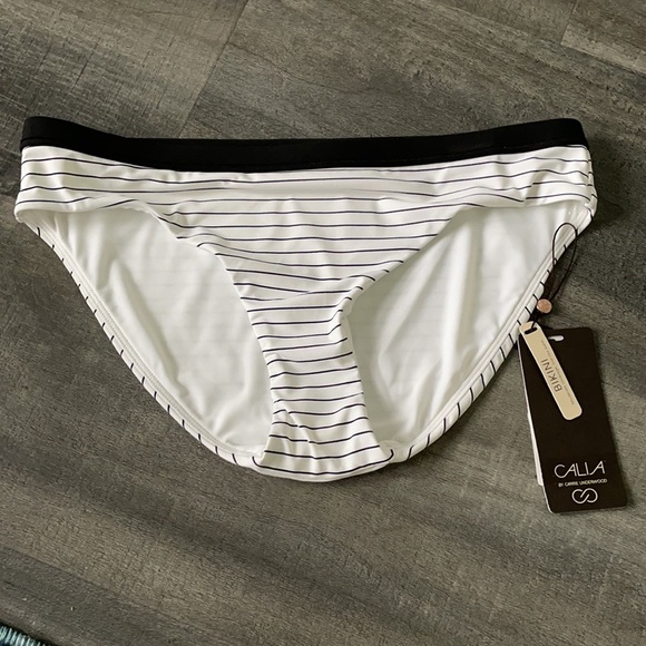 Calia Striped Bikini Bottoms Black/White NWT - Picture 5 of 6
